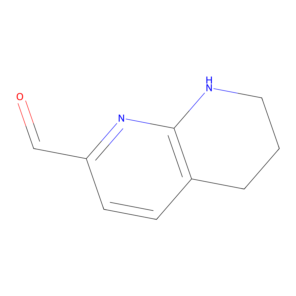 5,6,7,8-Tetrahydro-1,8-naphthyridine-2-carbaldehyde molecular structure, CAS 204452-93-7