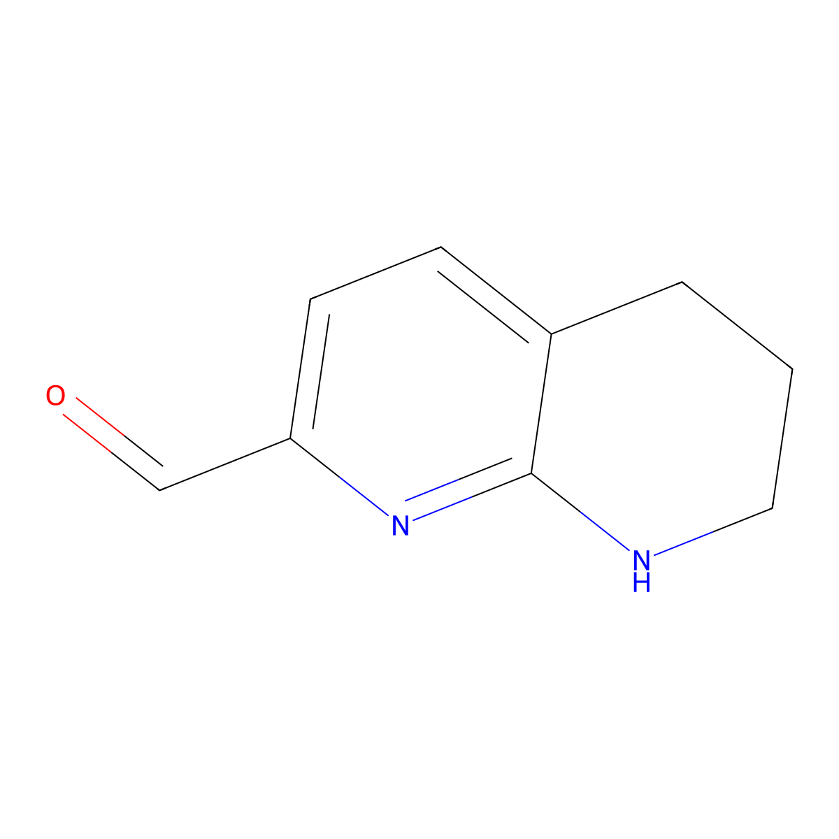 5,6,7,8-Tetrahydro-1,8-naphthyridine-2-carbaldehyde molecular structure, CAS 204452-93-7