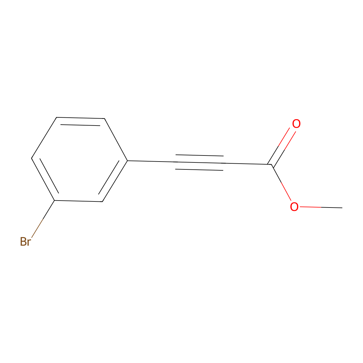 Methyl 3-(3-bromophenyl)prop-2-ynoate molecular structure, CAS 204459-05-2