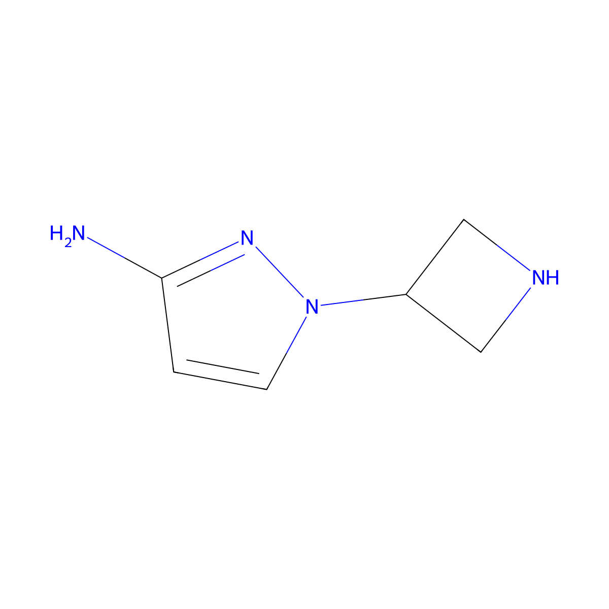 1-(azetidin-3-yl)-1H-pyrazol-3-amine molecular structure, CAS 2044683-20-5