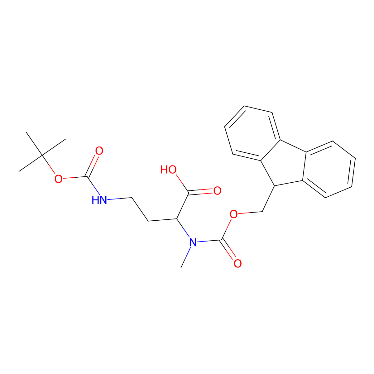 Fmoc-N-Me-Dab(Boc)-OH molecular structure, CAS 2044702-38-5