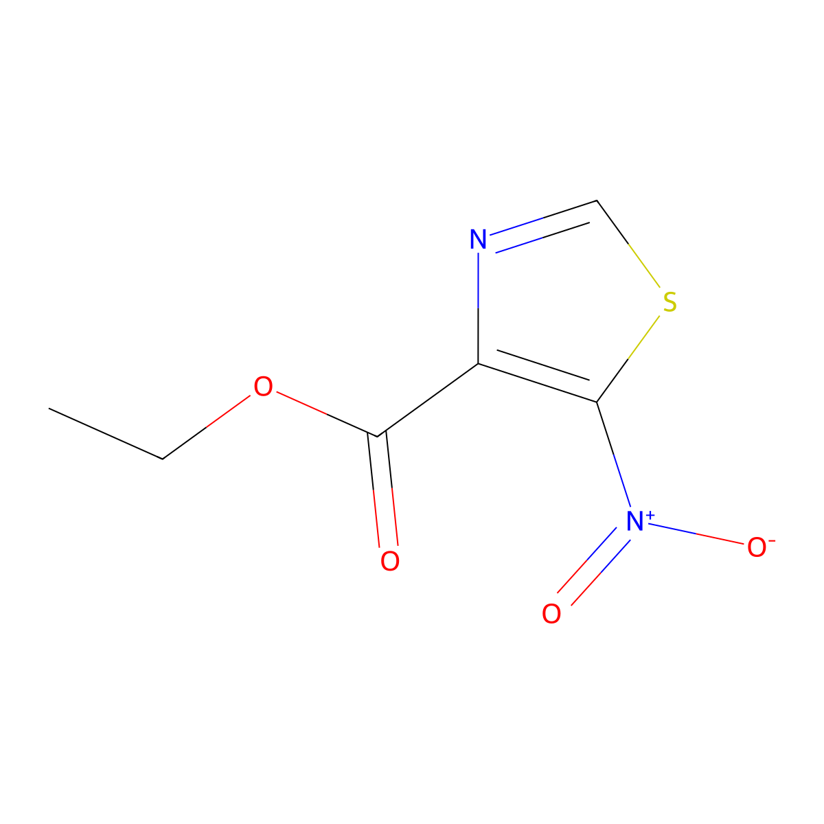 Ethyl 5-nitro-1,3-thiazole-4-carboxylate molecular structure, CAS 2044702-40-9