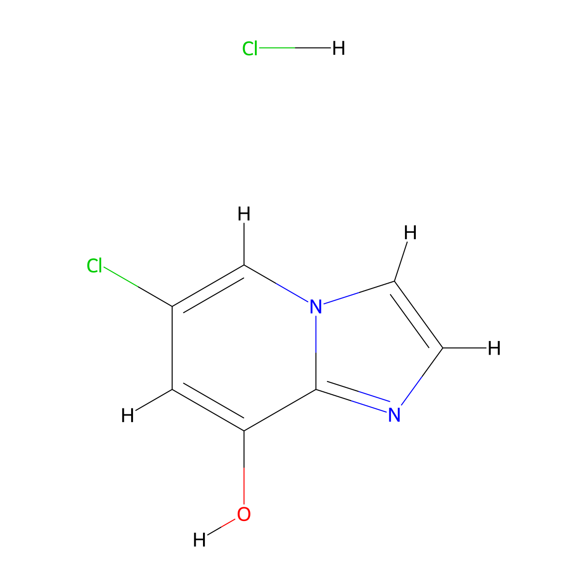 6-Chloroimidazo[1,2-a]pyridin-8-ol hydrochloride molecular structure, CAS 2044702-48-7