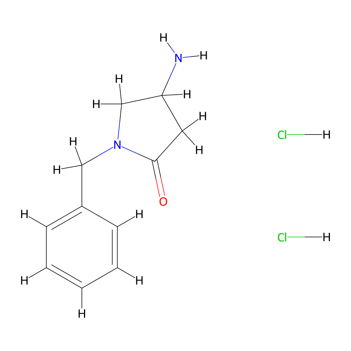 4-Amino-1-benzylpyrrolidin-2-one dihydrochloride molecular structure, CAS 2044703-04-8