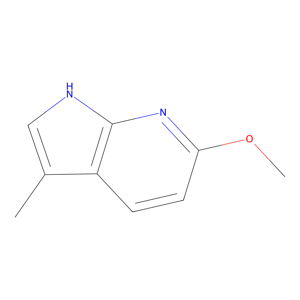6-Methoxy-3-methyl-1H-pyrrolo[2,3-b]pyridine molecular structure, CAS 2044704-43-8