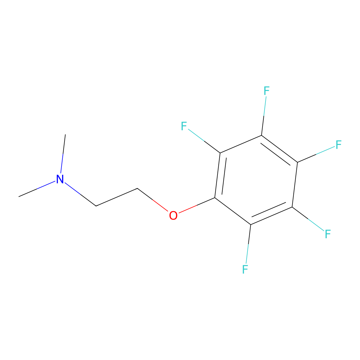 N,N-Dimethyl-2-(perfluorophenoxy)ethanamine molecular structure, CAS 2044704-44-9