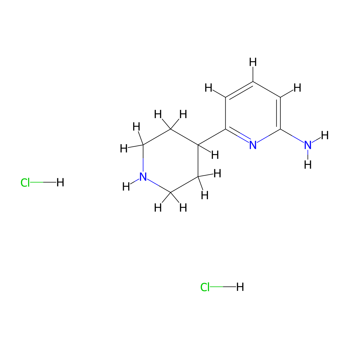 6-(Piperidin-4-yl)pyridin-2-amine dihydrochloride molecular structure, CAS 2044704-47-2