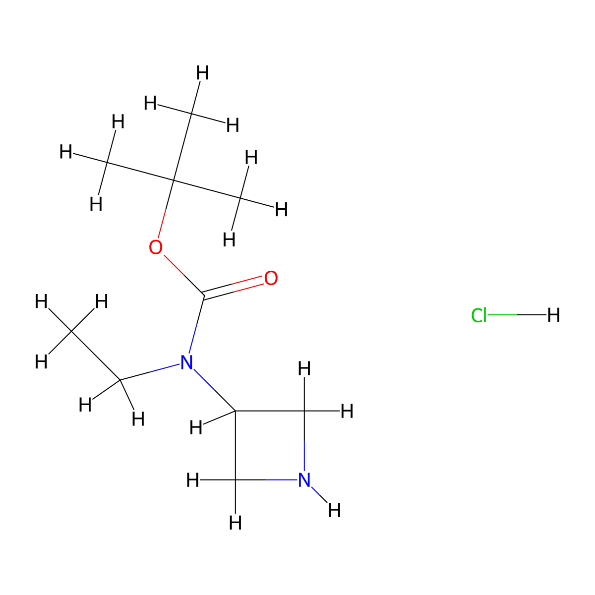 tert-Butyl azetidin-3-yl(ethyl)carbamate hydrochloride molecular structure, CAS 2044704-65-4