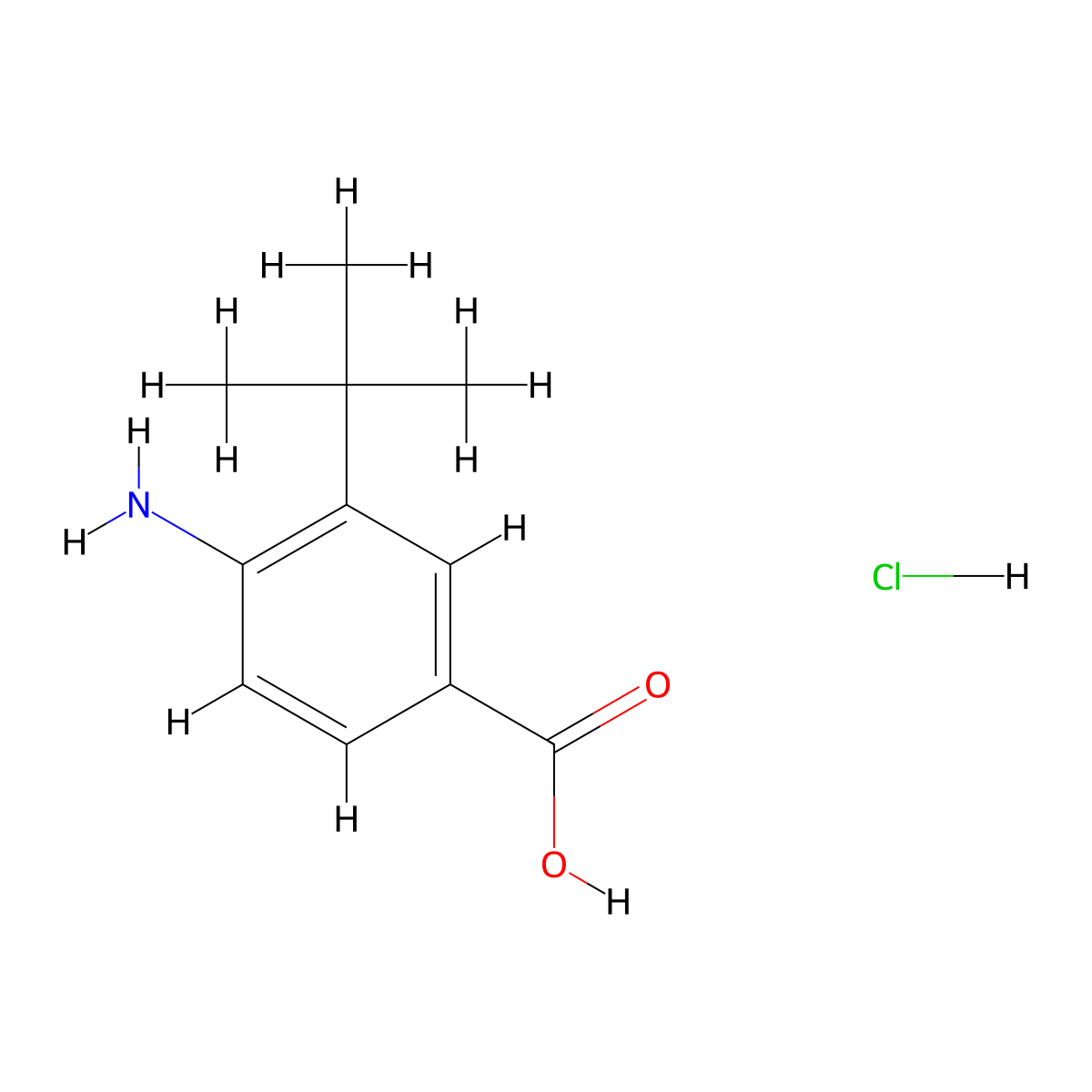 4-Amino-3-(tert-butyl)benzoic acid hydrochloride molecular structure, CAS 2044704-85-8