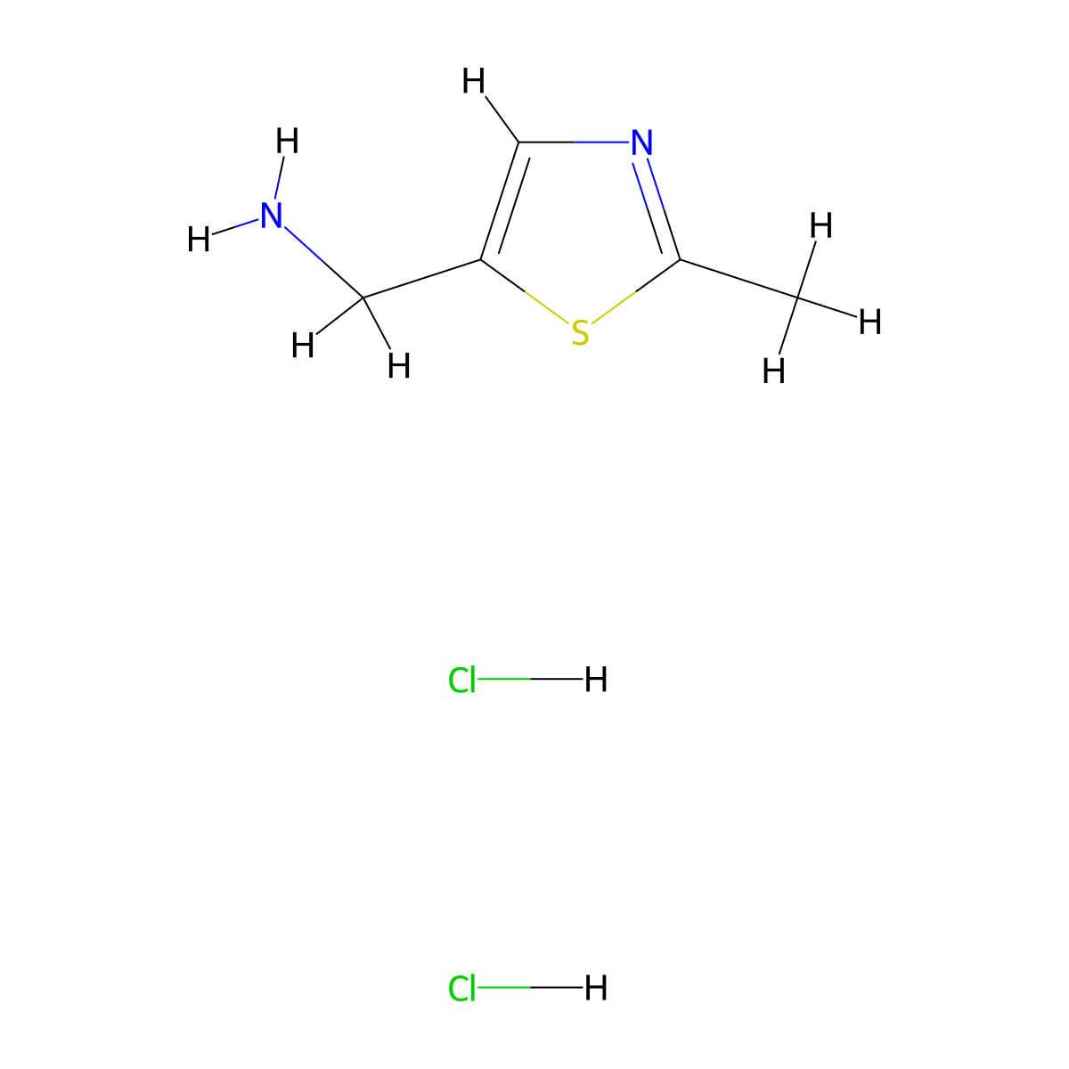 (2-Methylthiazol-5-yl)methanamine dihydrochloride molecular structure, CAS 2044704-92-7