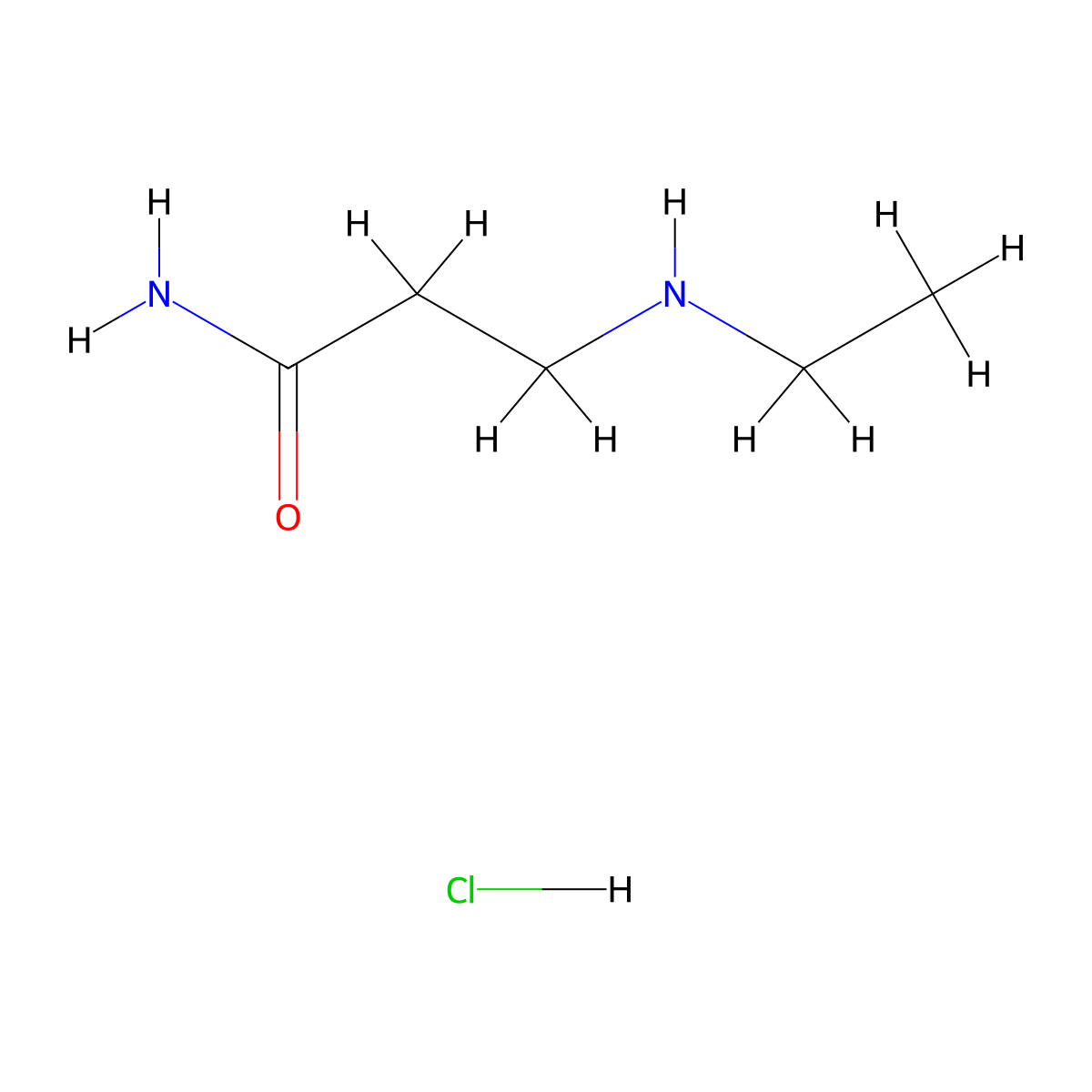 3-(ETHYLAMINO)PROPANAMIDE hcl molecular structure, CAS 2044705-01-1