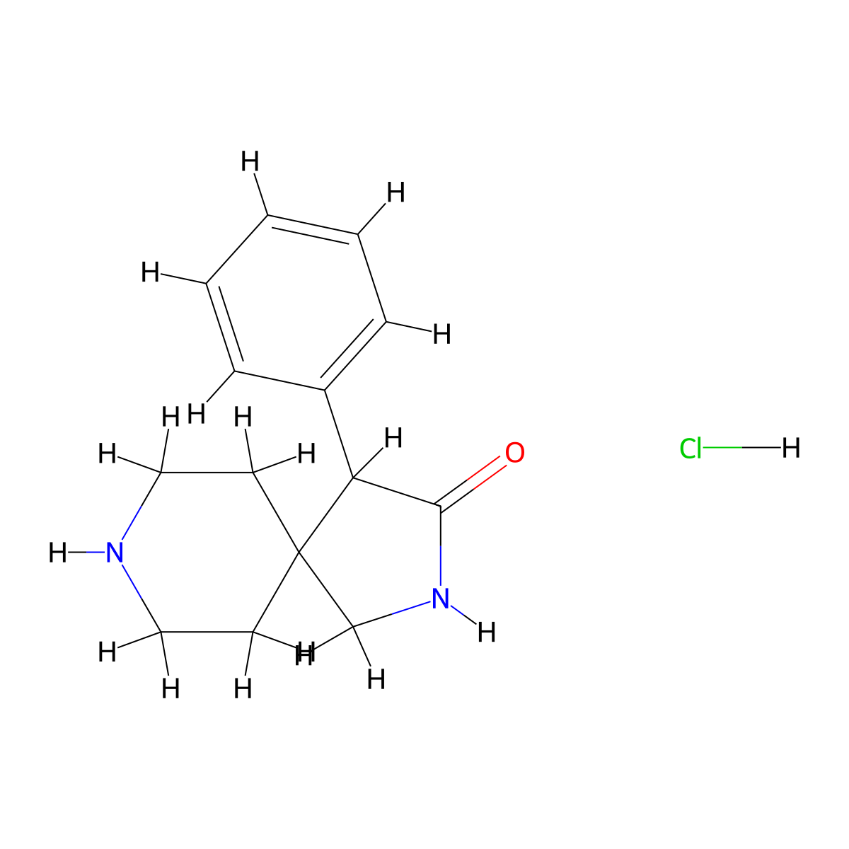 4-Phenyl-2,8-diazaspiro[4.5]decan-3-one hydrochloride molecular structure, CAS 2044705-27-1