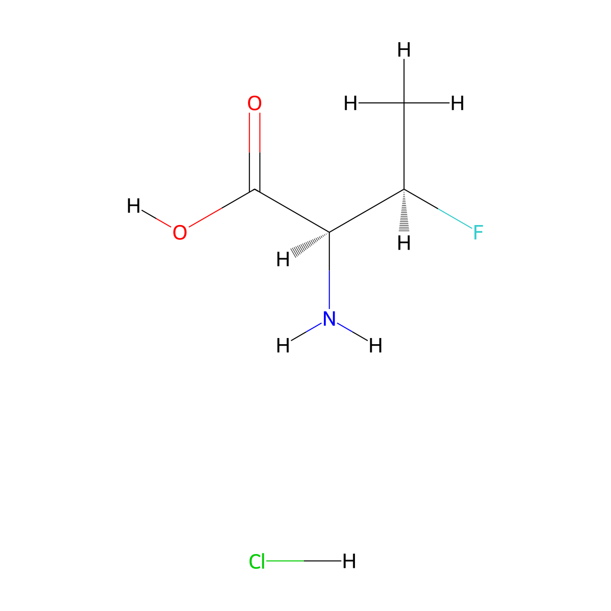 (2S,3R)-2-amino-3-fluorobutanoic acid hydrochloride molecular structure, CAS 2044705-45-3