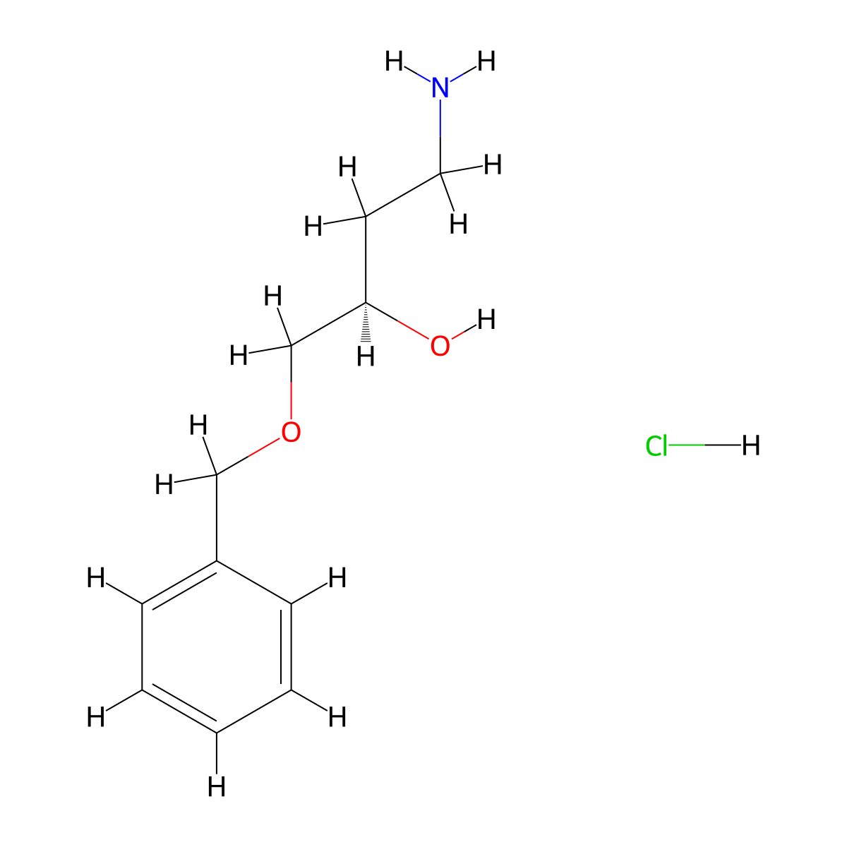 (2R)-4-amino-1-(benzyloxy)butan-2-ol hydrochloride molecular structure, CAS 2044705-67-9