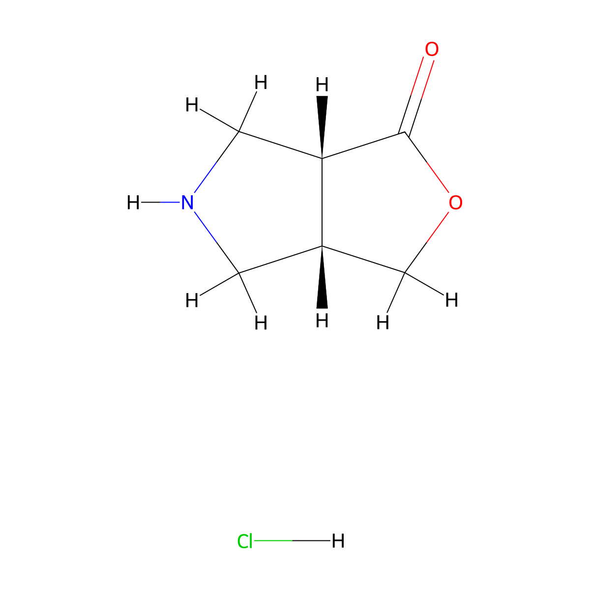 (3Ar,6aS)-1,3a,4,5,6,6a-hexahydrofuro[3,4-c]pyrrol-3-one;hydrochloride molecular structure, CAS 2044705-74-8