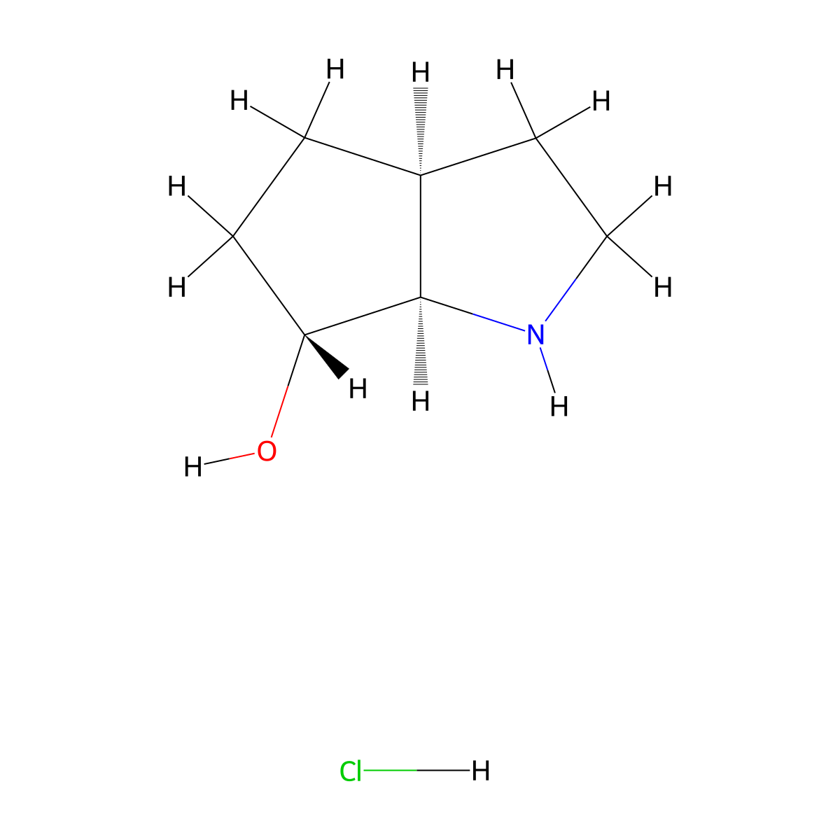 (3aS,6R,6aR)-octahydrocyclopenta[b]pyrrol-6-ol hydrochloride molecular structure, CAS 2044705-91-9