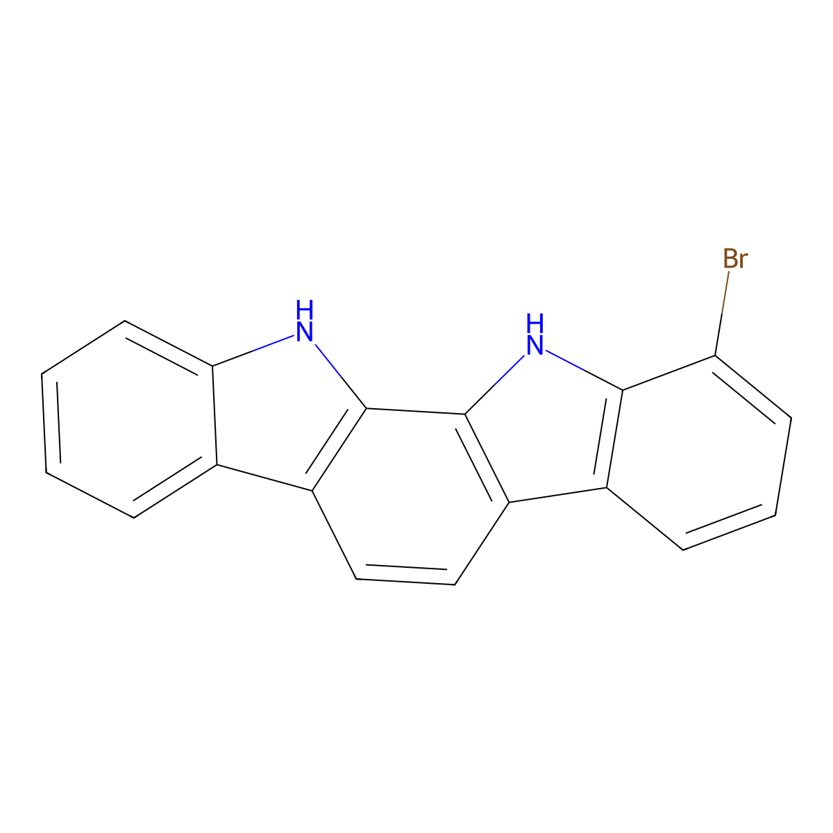 1-Bromo-11,12-dihydroindolo[2,3-a]carbazole molecular structure, CAS 2044705-99-7