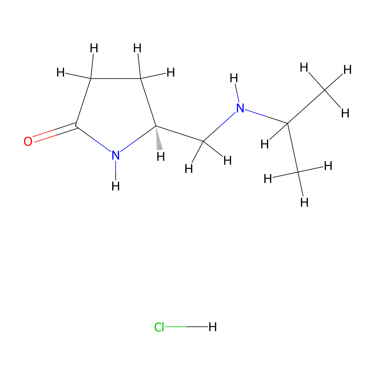 (5S)-5-{[(propan-2-yl)amino]methyl}pyrrolidin-2-one hydrochloride molecular structure, CAS 2044706-29-6