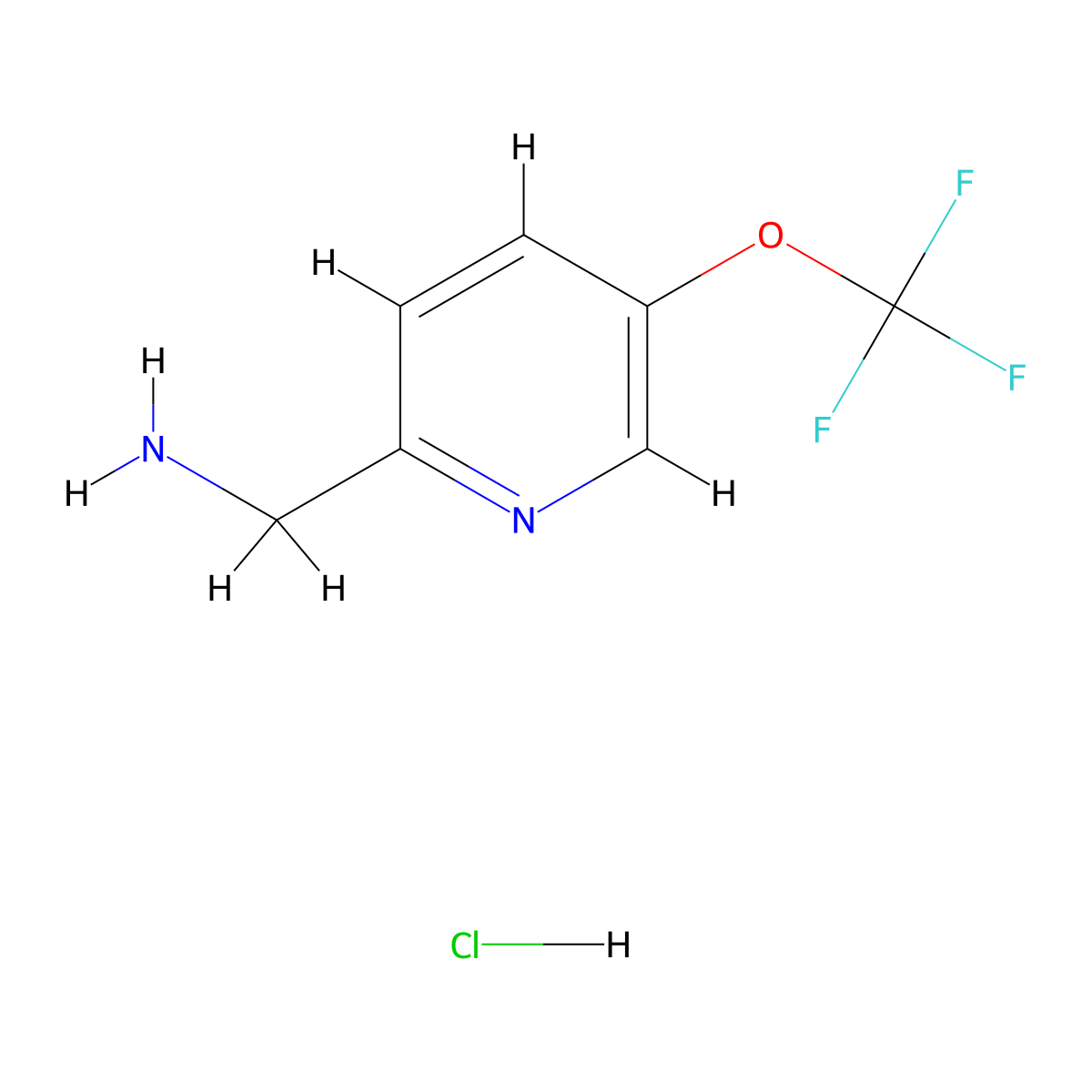 [5-(Trifluoromethoxy)-2-pyridyl]methanamine;hydrochloride molecular structure, CAS 2044706-60-5