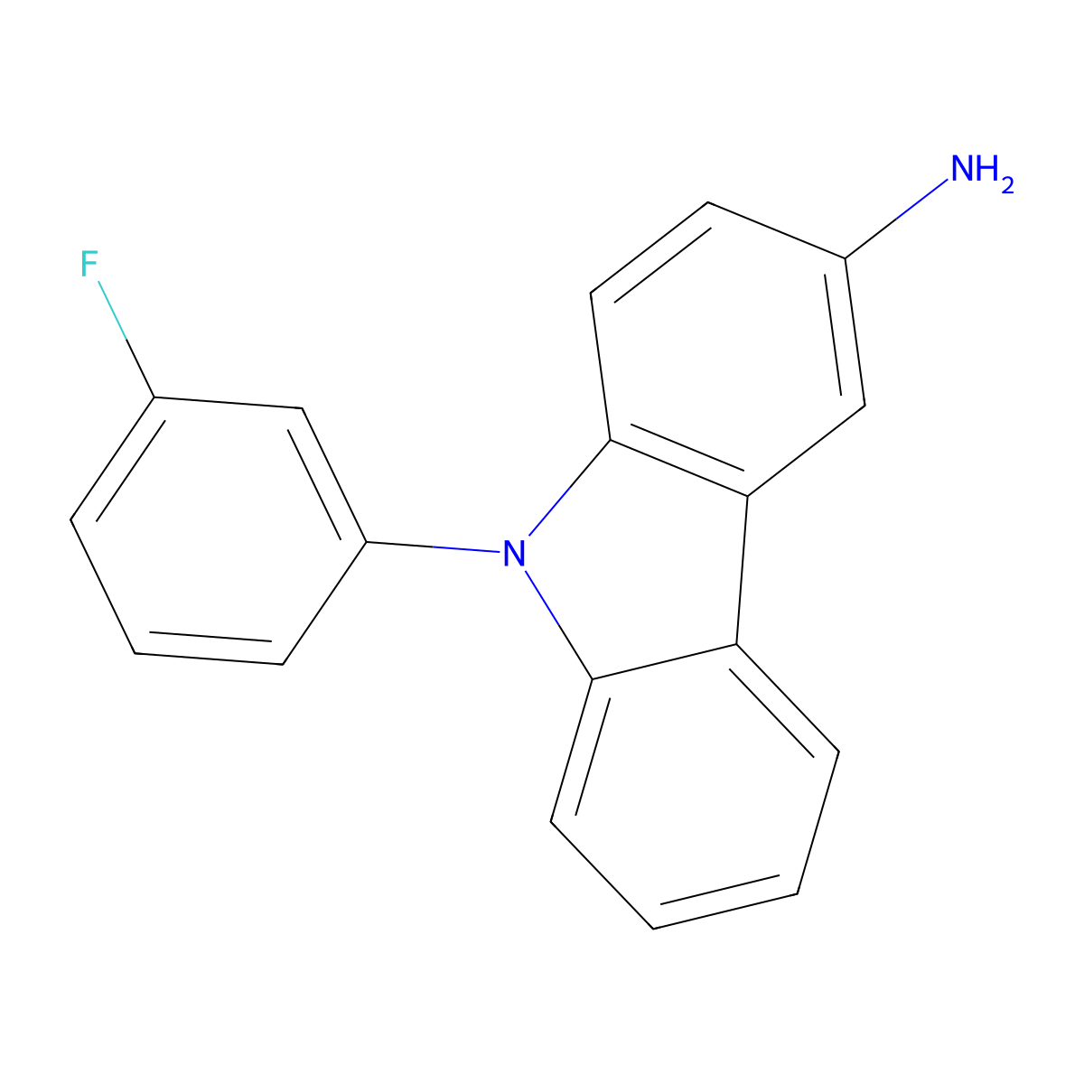 9-(3-Fluorophenyl)-9H-carbazol-3-amine molecular structure, CAS 2044706-71-8