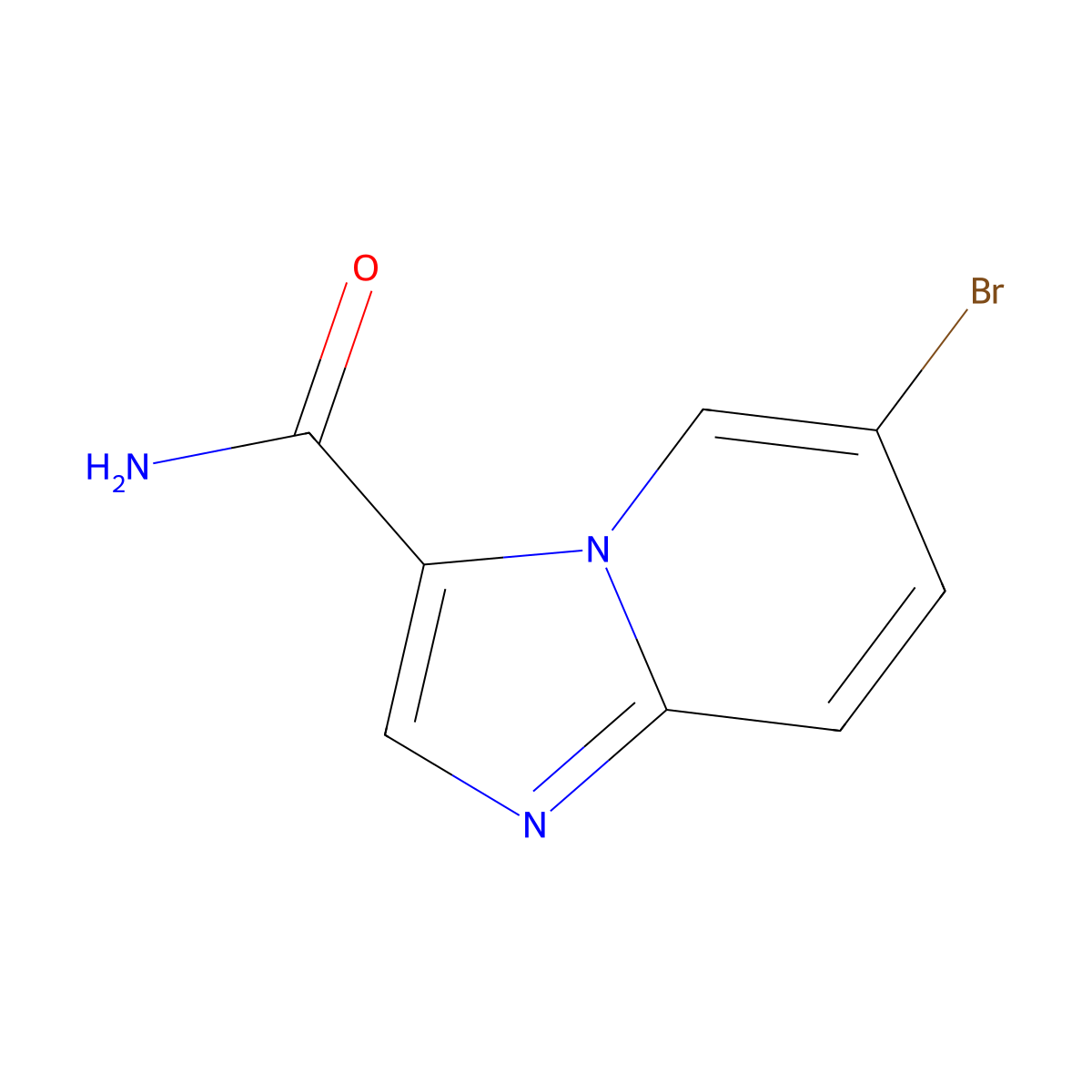 6-Bromoimidazo[1,2-a]pyridine-3-carboxamide molecular structure, CAS 2044706-79-6