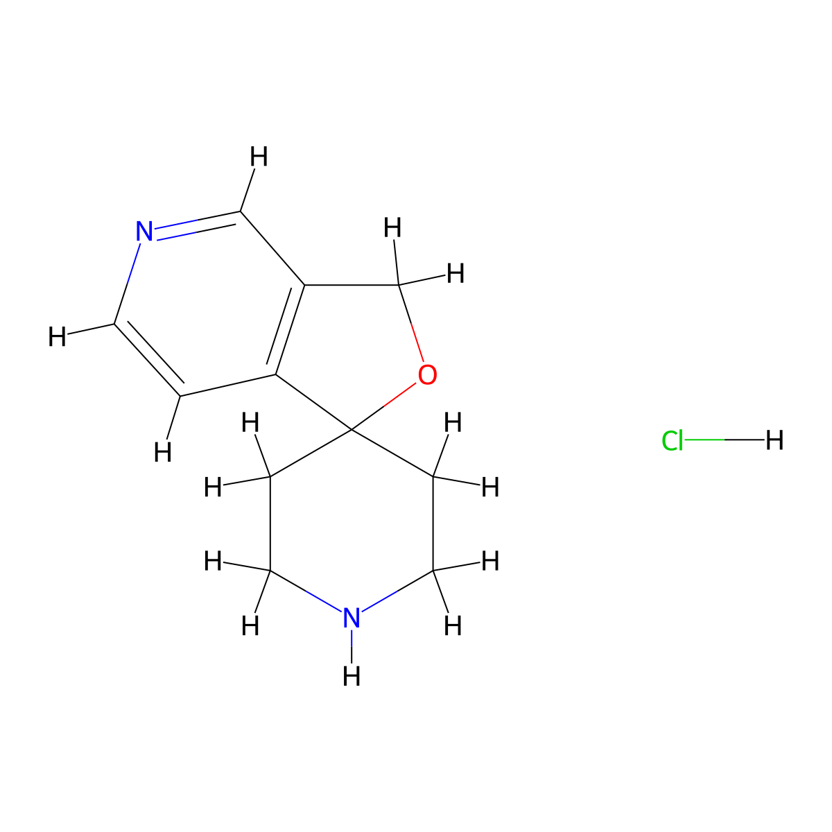 3H-Spiro[furo[3,4-c]pyridine-1,4'-piperidine] hydrochloride molecular structure, CAS 2044706-82-1