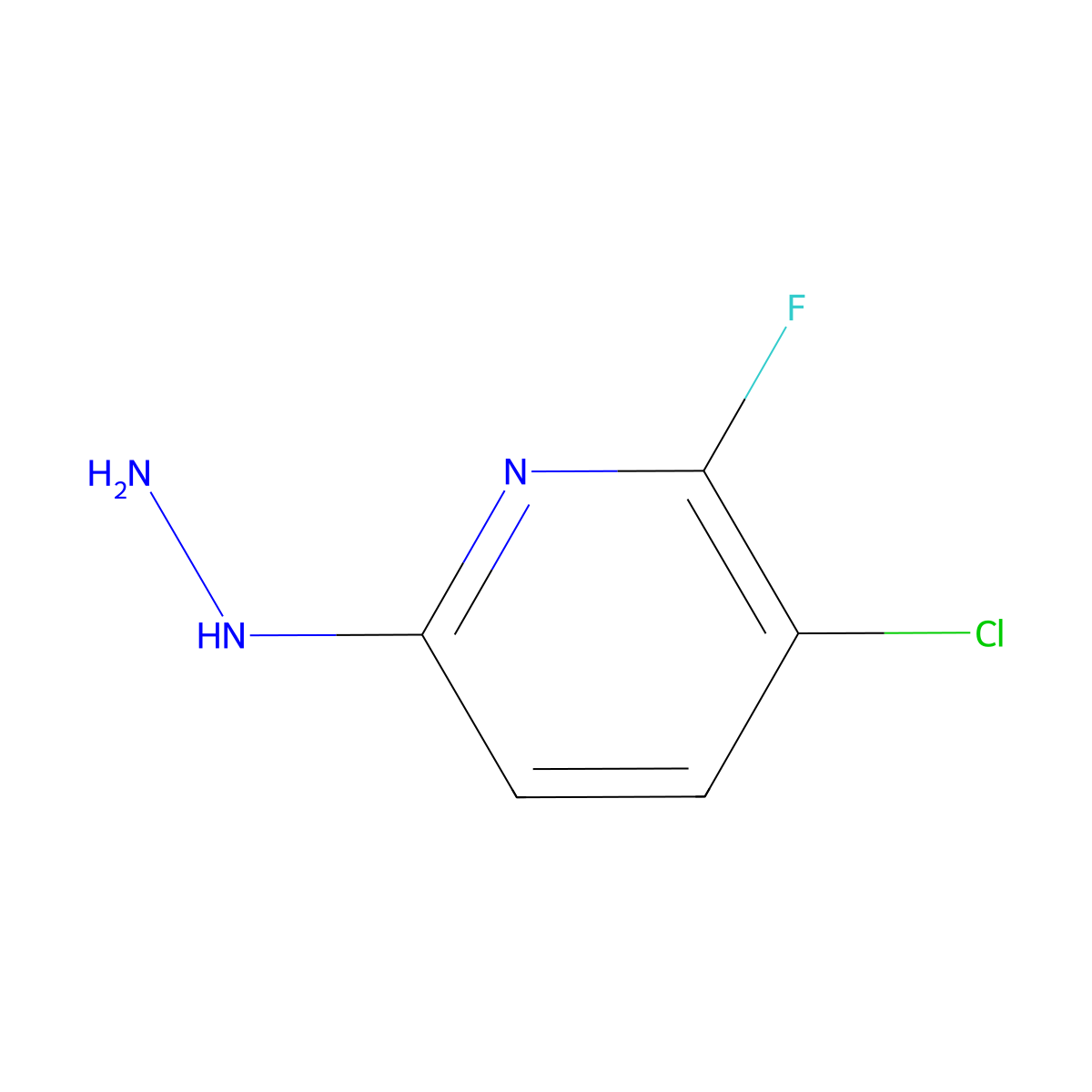 3-Chloro-2-fluoro-6-hydrazinopyridine molecular structure, CAS 2044706-89-8