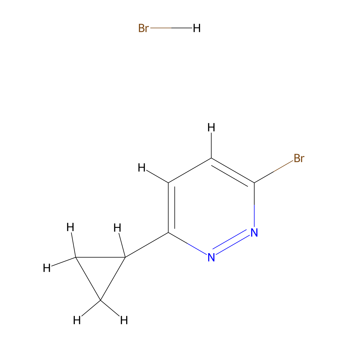 3-Bromo-6-cyclopropylpyridazine hydrobromide molecular structure, CAS 2044706-90-1