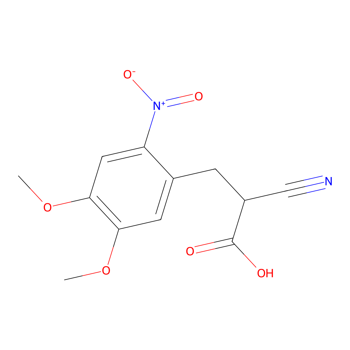 2-Cyano-3-(4,5-dimethoxy-2-nitrophenyl)propionic Acid molecular structure, CAS 2044706-98-9