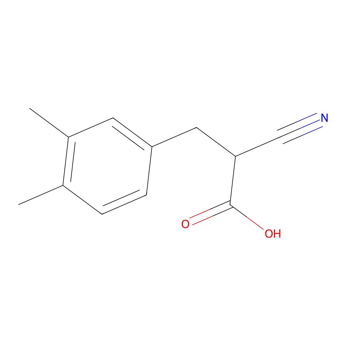 2-Cyano-3-(3,4-dimethylphenyl)propionic Acid molecular structure, CAS 2044706-99-0