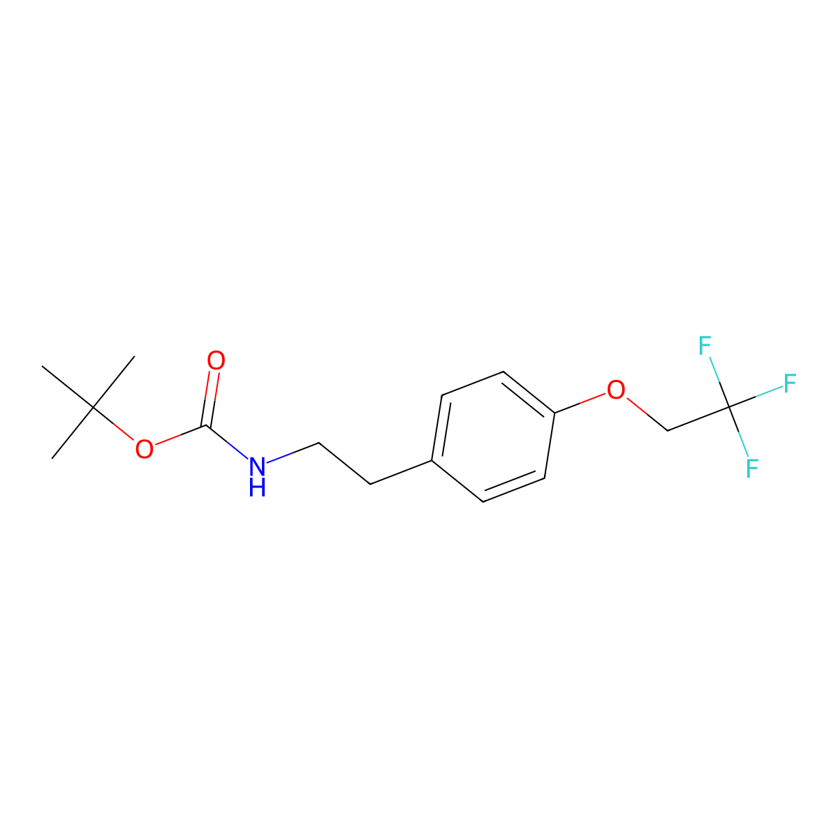 N-Boc-4-(2,2,2-trifluoroethoxy)phenethylamine molecular structure, CAS 2044707-04-0