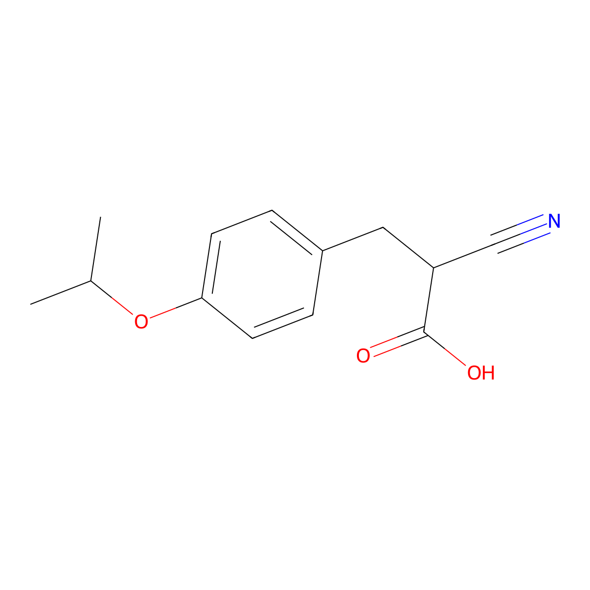 2-Cyano-3-(4-isopropoxyphenyl)propionic Acid molecular structure, CAS 2044707-05-1