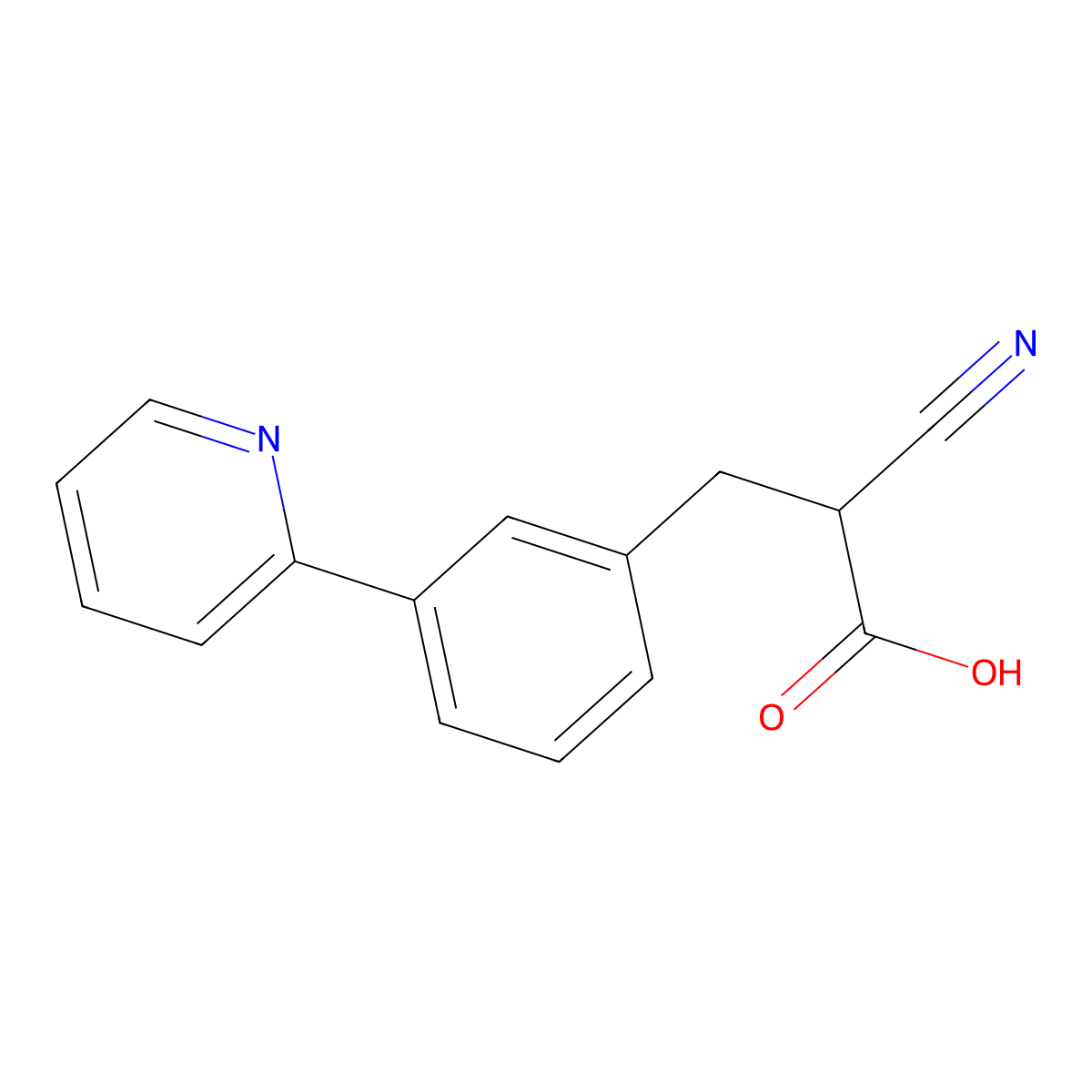 2-Cyano-3-[3-(2-pyridyl)phenyl]propionic Acid molecular structure, CAS 2044707-07-3