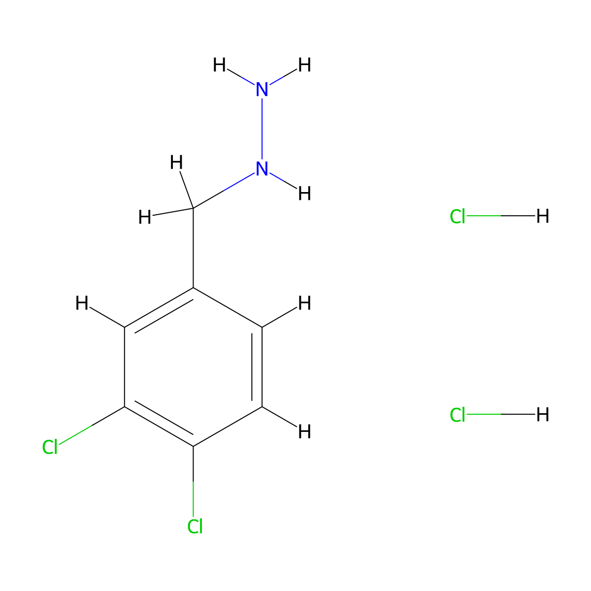 (3,4-Dichlorobenzyl)hydrazine dihydrochloride molecular structure, CAS 2044707-08-4