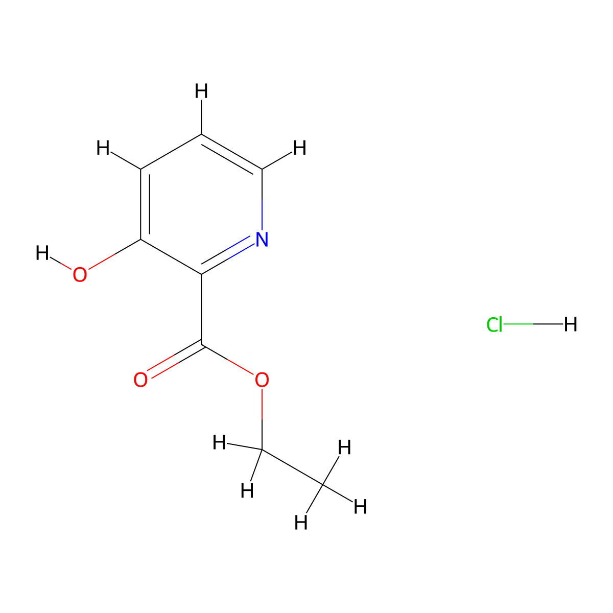 Ethyl 3-Hydroxypyridine-2-carboxylate Hydrochloride molecular structure, CAS 2044707-17-5