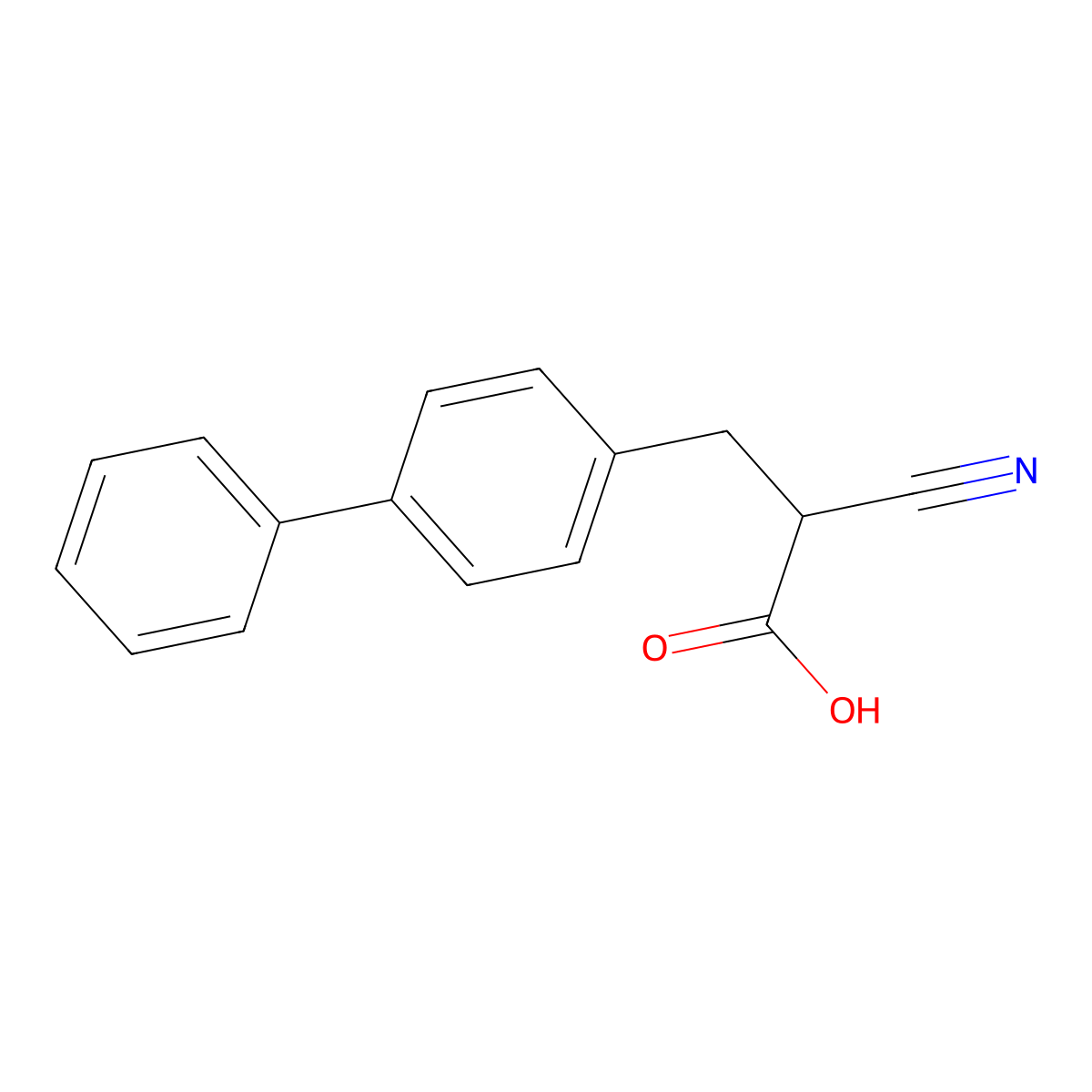 3-(4-Biphenylyl)-2-cyanopropionic Acid molecular structure, CAS 2044707-23-3