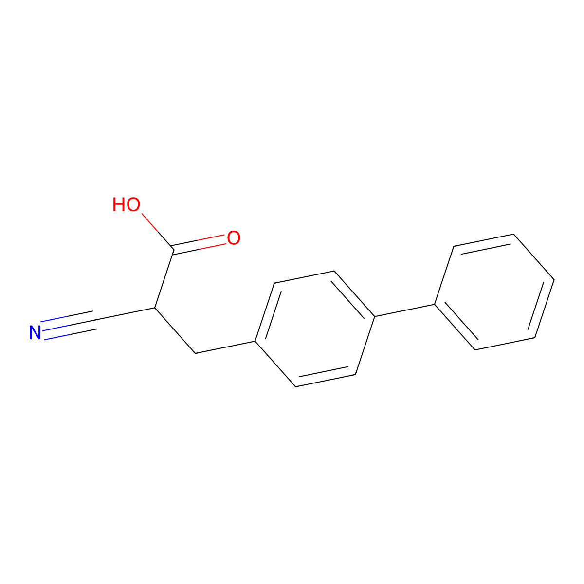 3-(4-Biphenylyl)-2-cyanopropionic Acid molecular structure, CAS 2044707-23-3