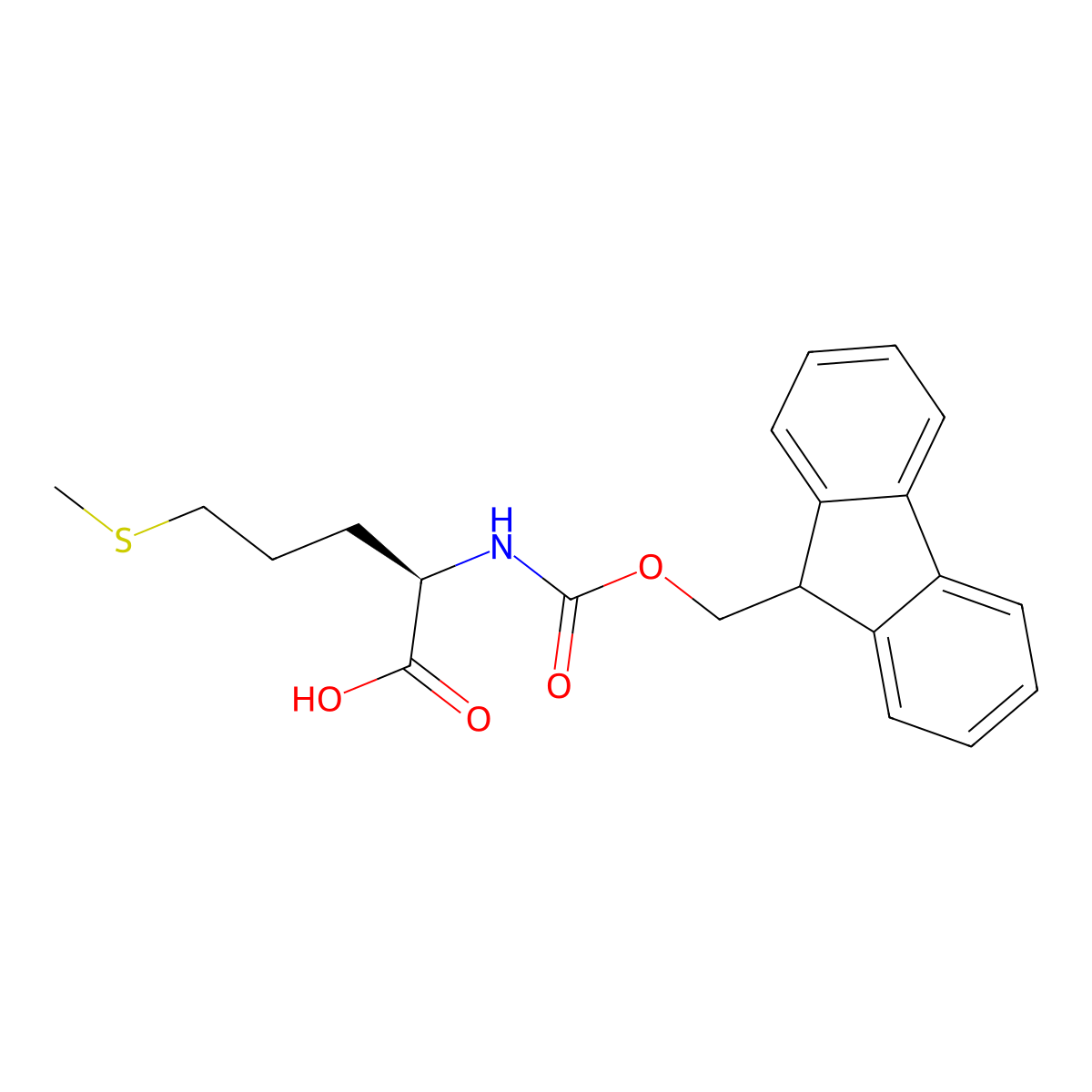 Fmoc-D-HoMet-OH molecular structure, CAS 2044709-81-9