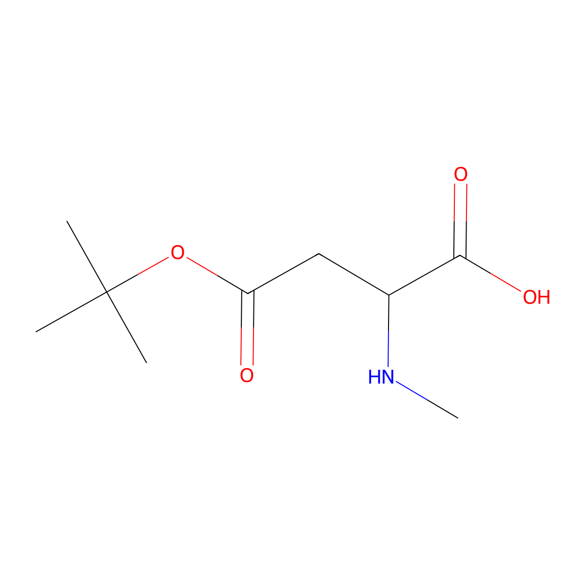 (2S)-2-(methylamino)-4-[(2-methylpropan-2-yl)oxy]-4-oxobutanoic acid molecular structure, CAS 2044709-83-1