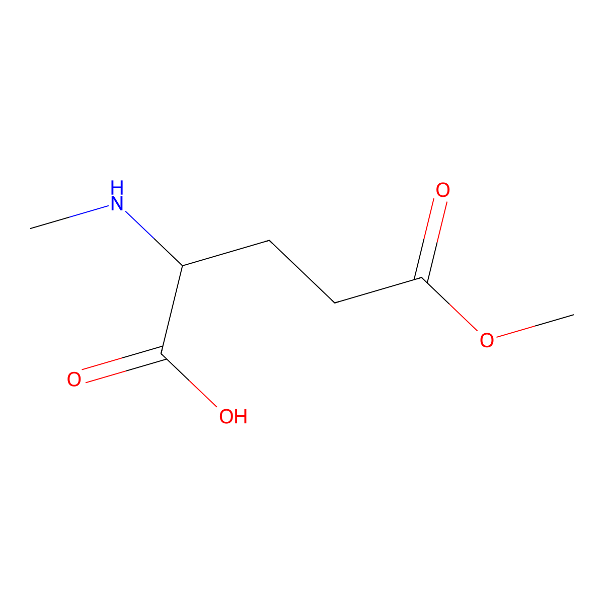 (2R)-5-methoxy-2-(methylamino)-5-oxopentanoic acid molecular structure, CAS 2044710-00-9
