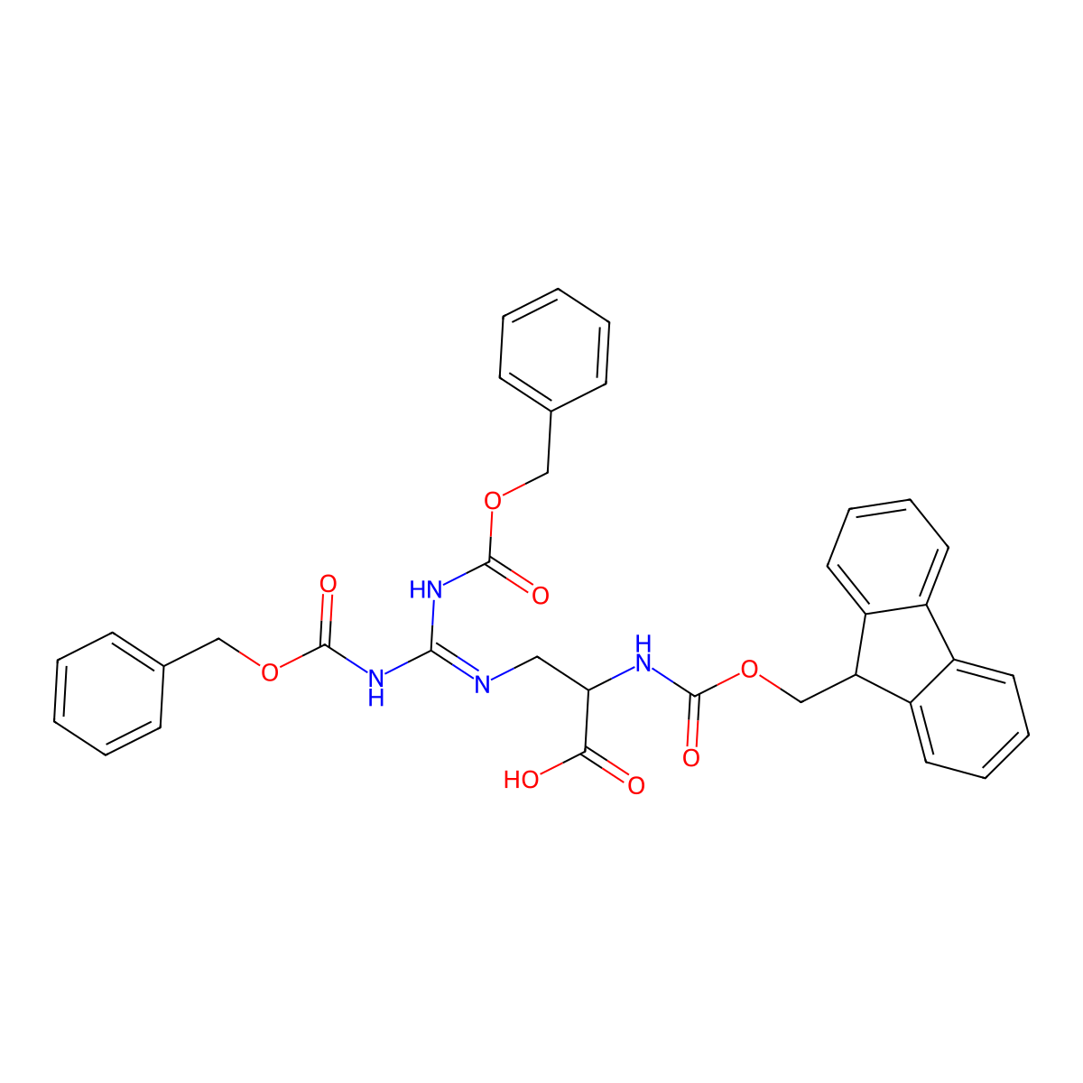 Fmoc-D-Alg(Z)2-OH molecular structure, CAS 2044710-54-3