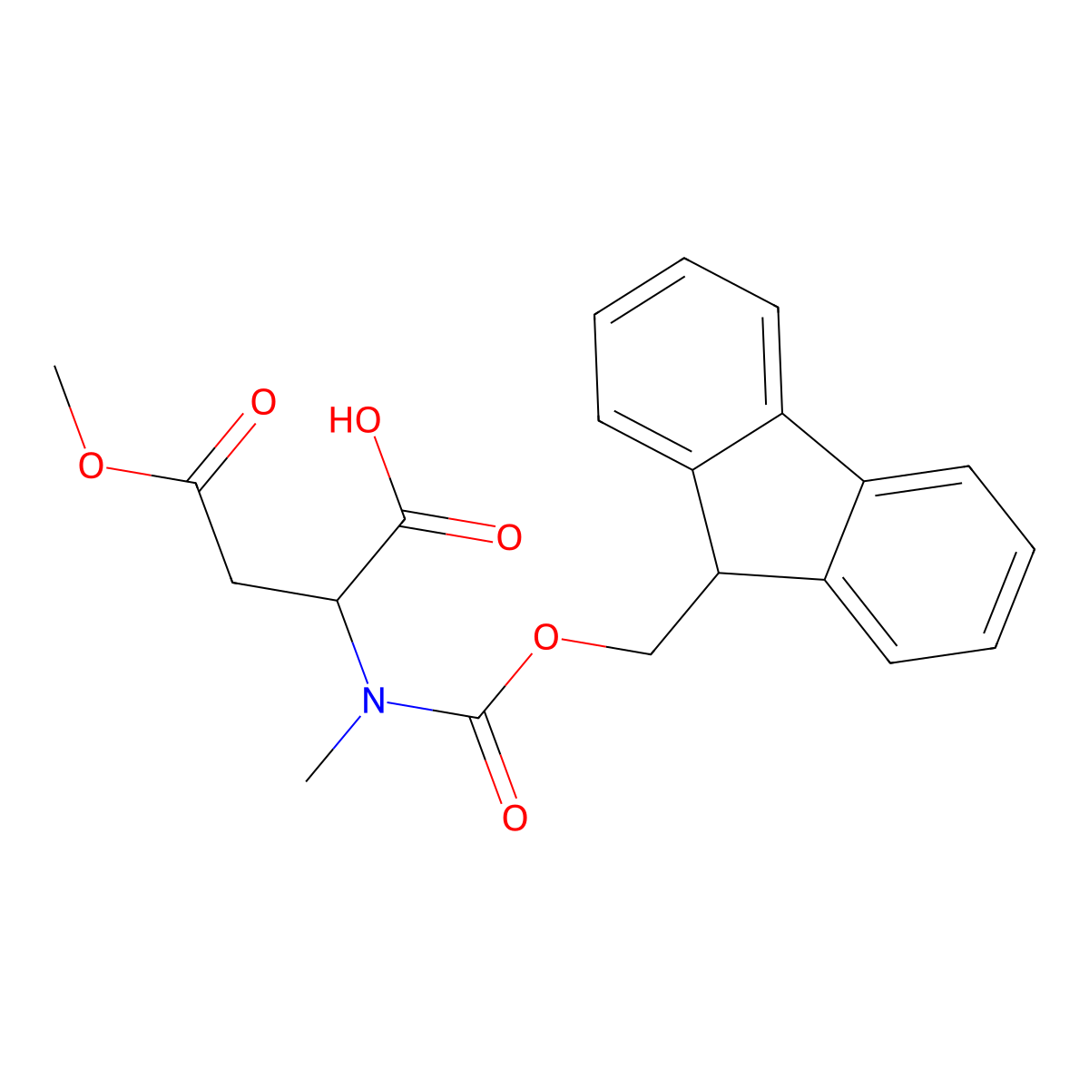 Fmoc-N-Me-Asp(OMe)-OH molecular structure, CAS 2044710-58-7