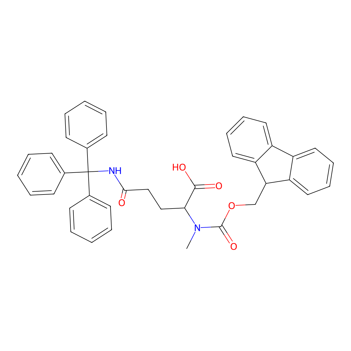Fmoc-N-Me-D-Gln(Trt)-OH molecular structure, CAS 2044710-89-4