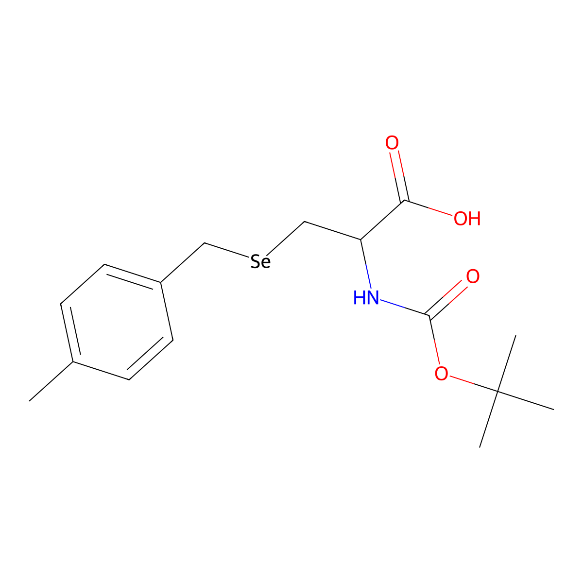 3-[(4-Methylphenyl)methylselanyl]-2-[(2-methylpropan-2-yl)oxycarbonylamino]propanoic acid molecular structure, CAS 2044711-02-4