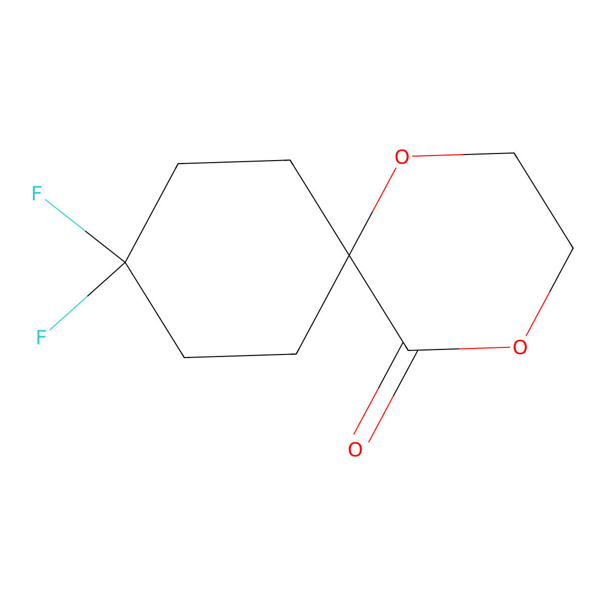 9,9-Difluoro-1,4-dioxaspiro[5.5]undecan-5-one molecular structure, CAS 2044712-58-3