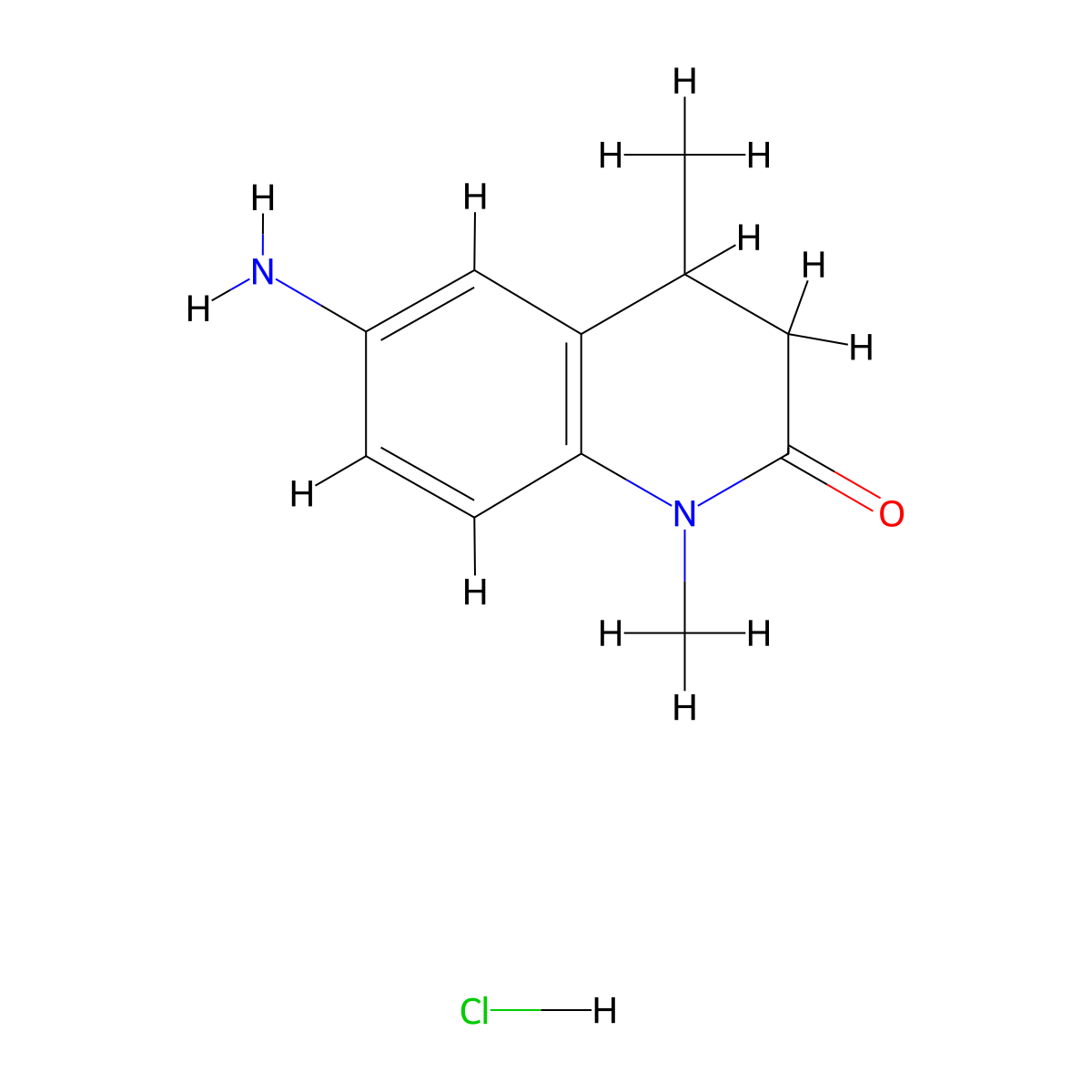 6-Amino-1,4-dimethyl-1,2,3,4-tetrahydroquinolin-2-one hydrochloride molecular structure, CAS 2044712-94-7