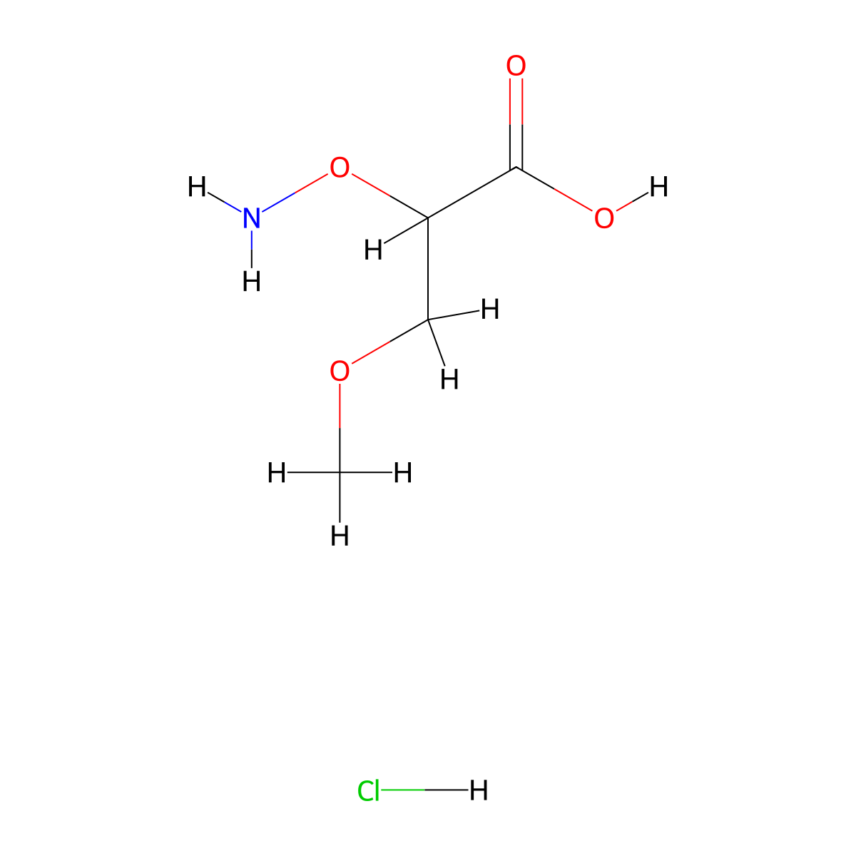 2-(Aminooxy)-3-methoxypropanoic acid hydrochloride molecular structure, CAS 2044713-01-9