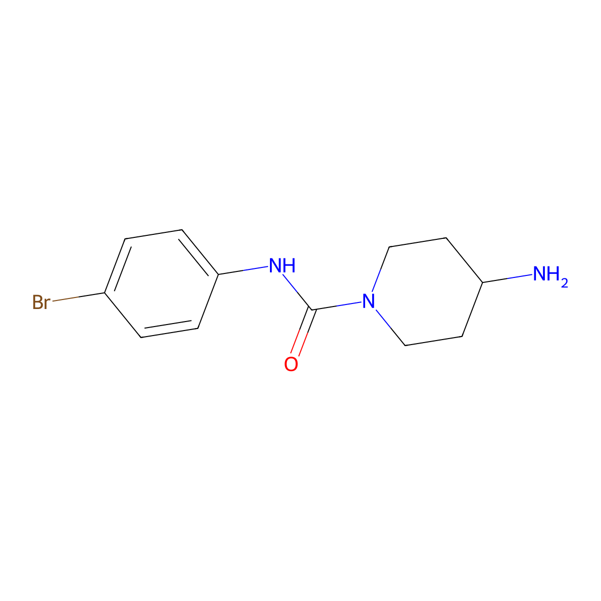 4-Amino-N-(4-bromophenyl)piperidine-1-carboxamide molecular structure, CAS 2044713-15-5