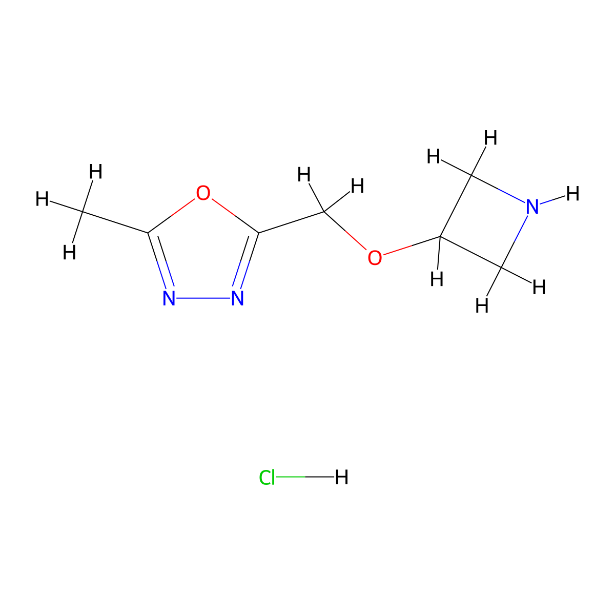 2-[(Azetidin-3-yloxy)methyl]-5-methyl-1,3,4-oxadiazole hydrochloride molecular structure, CAS 2044713-18-8