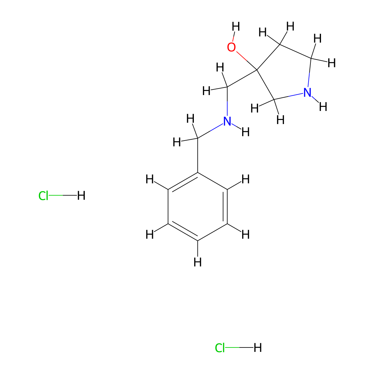3-[(Benzylamino)methyl]pyrrolidin-3-ol dihydrochloride molecular structure, CAS 2044713-19-9